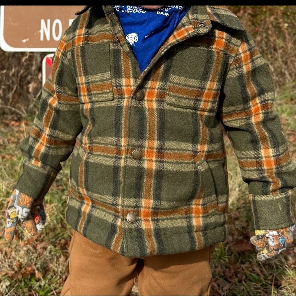 Old Navy Plaid Jacket Plus Denim Jeans Set size 3T